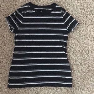 Black and white striped tee